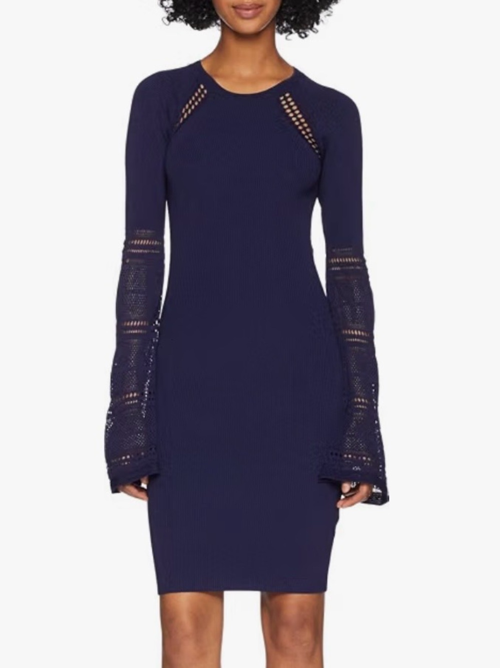 Zac By Zac Posen Jill Long Sleeve Knit Dress In Purple Size Xs